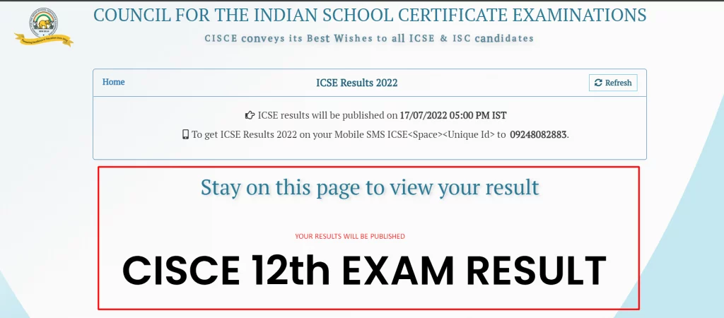 CISCE Exam 12th result
