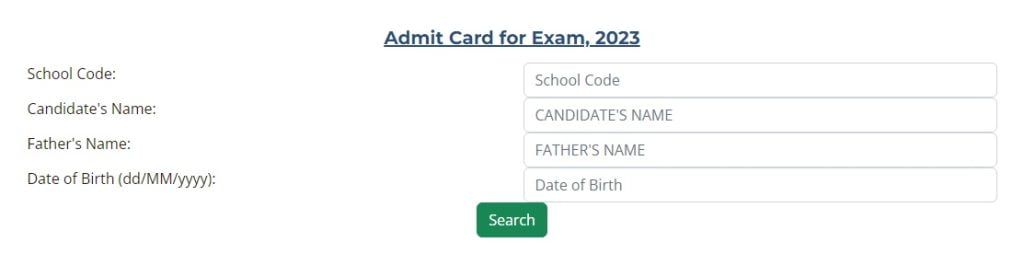 bseb admit card