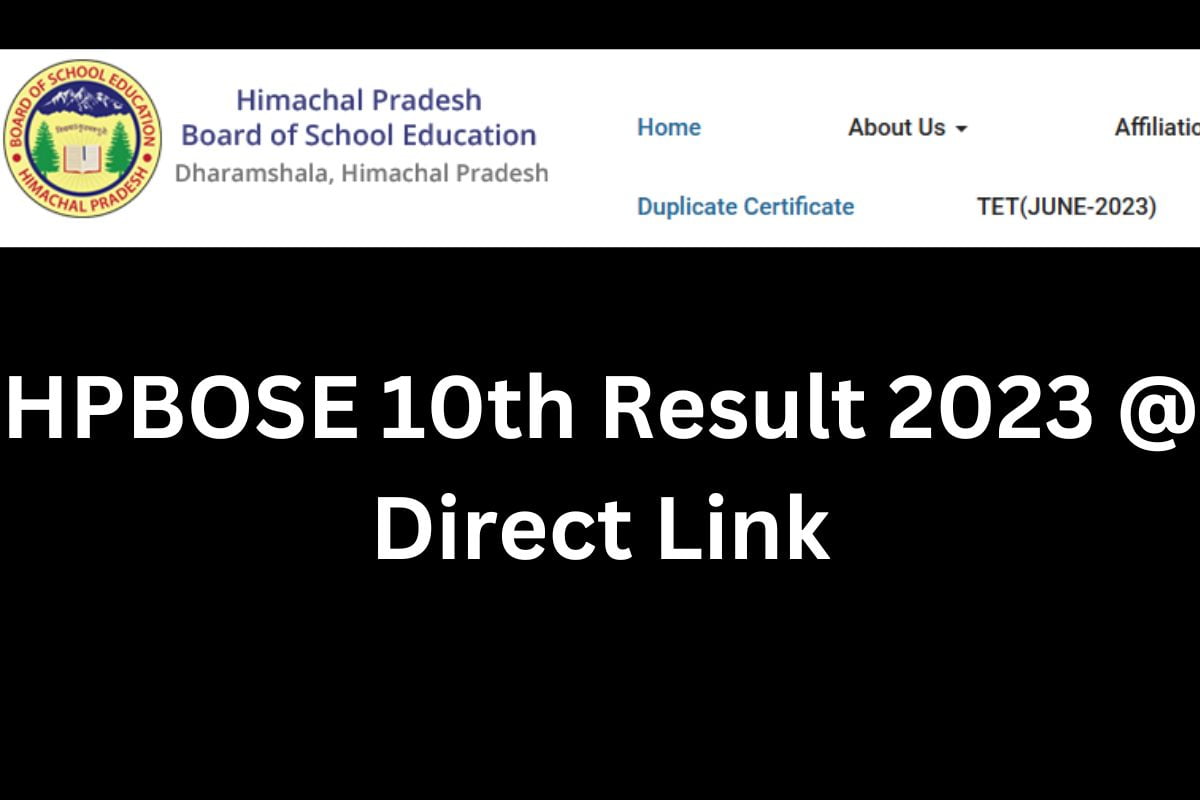 HPBOSE 10th Result 2023 @ Direct Link