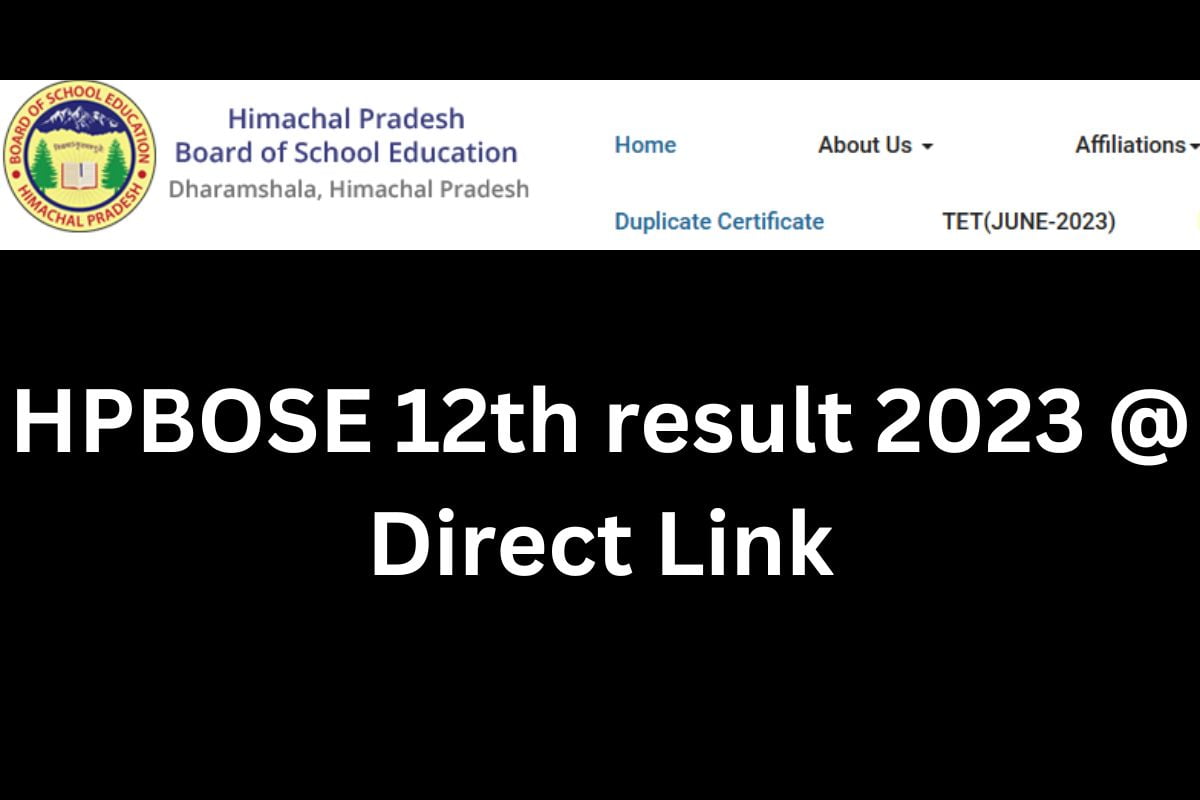 Check HPBOSE 12th result 2023