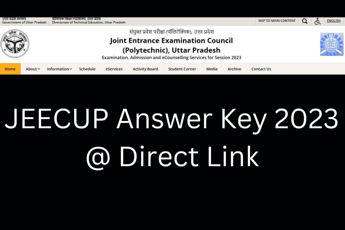 JEECUP Answer Key 2023
 @ Direct Link