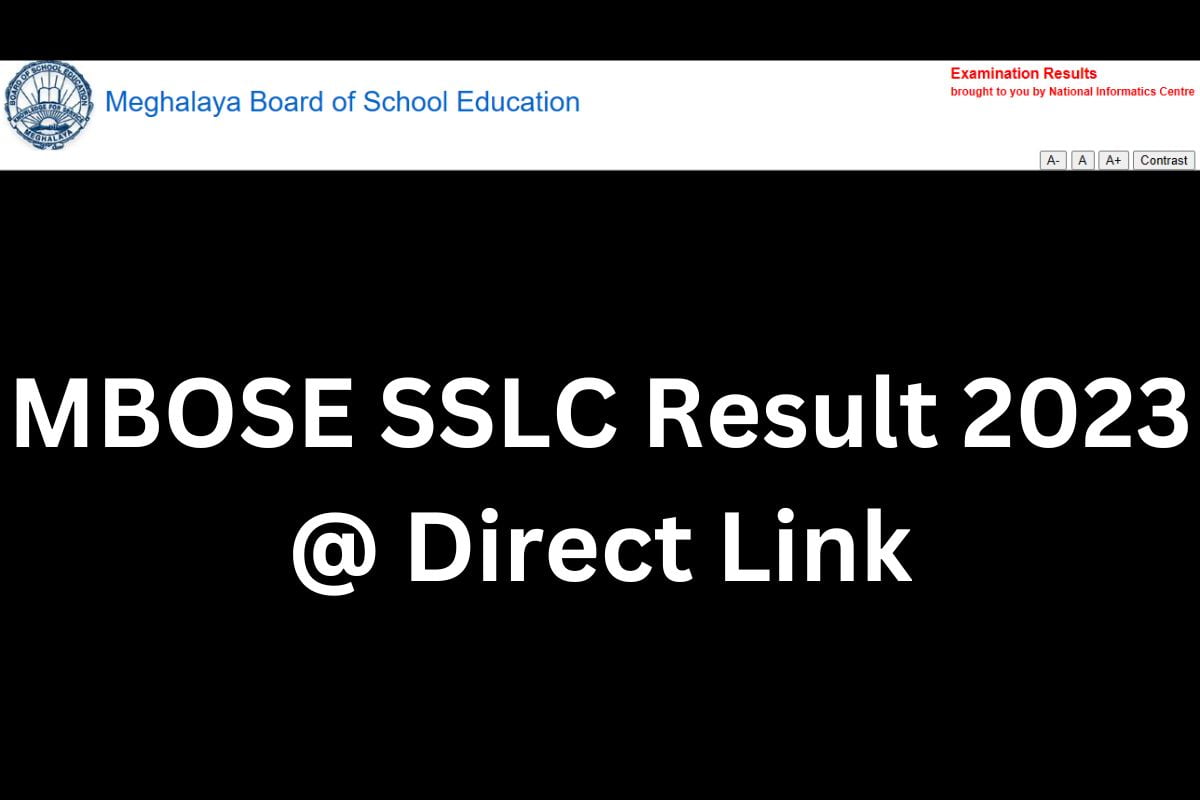 MBOSE SSLC Result 2023 @ Direct Link
