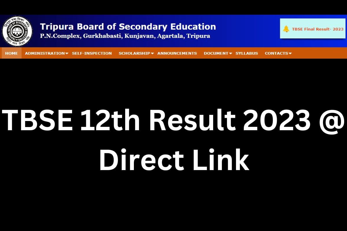 TBSE 12th Result 2023 @ Direct Link