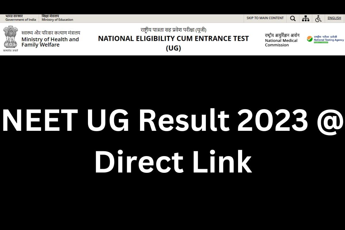 NEET UG Result 2023 @ Direct Link