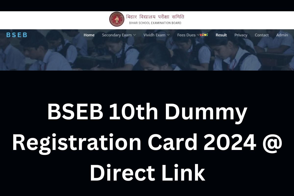 BSEB 10th Dummy Registration Card 2024 @ Direct Link