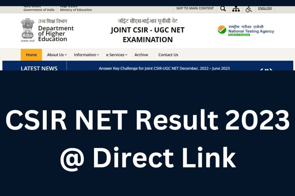 CSIR NET Result 2023 Tentative Date & Merit List