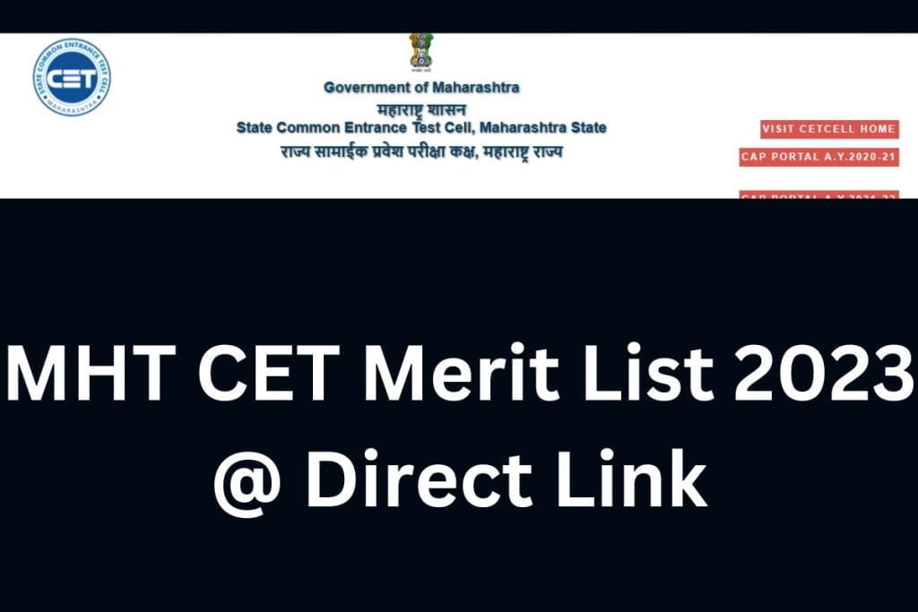 MHT CET Merit List 2023 Expected Date & Download Steps @ Cetcell ...