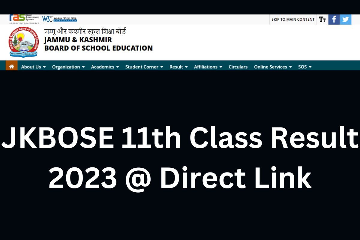 JKBOSE 11th Class Result 2023 @ Direct Link
