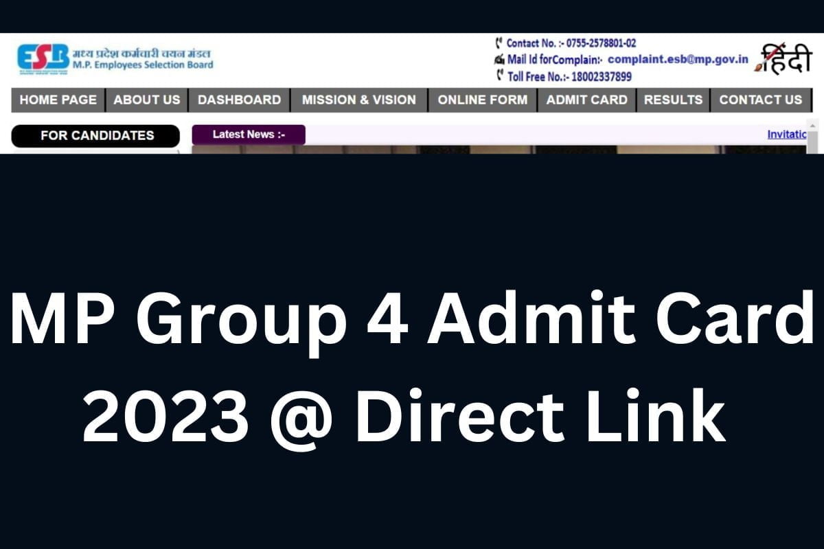 MP Group 4 Admit Card 2023 @ Direct Link 