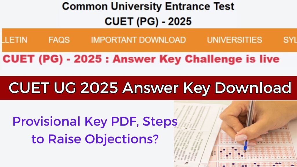CUET UG 2025 Answer Key Download